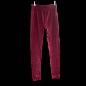 ZENANA‎ OUTFITTERS Juniors Size L/XL Wine Seamless Wide Waistband Legging